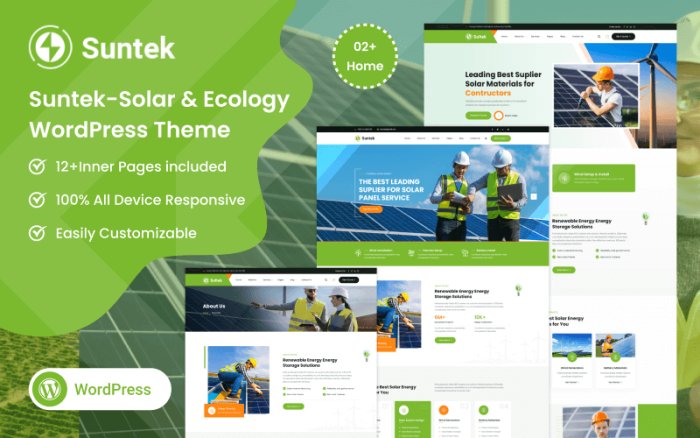 Suntek - Güneş Yenilenebilir Enerji Mobil Uyumlu WordPress Teması