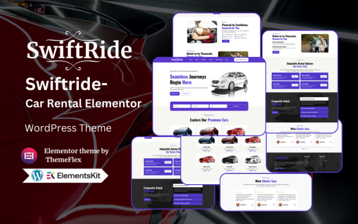 Swiftride – Araba Kiralama Elementor WordPress Teması