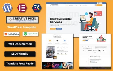 Tasarım Stüdyosu WordPress Elementor Teması – Yaratıcılar ve Ajanslar için Modern Portföy Web Sitesi