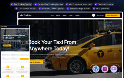Taxipro - Taksi Rezervasyonu WooCommerce WordPress Teması