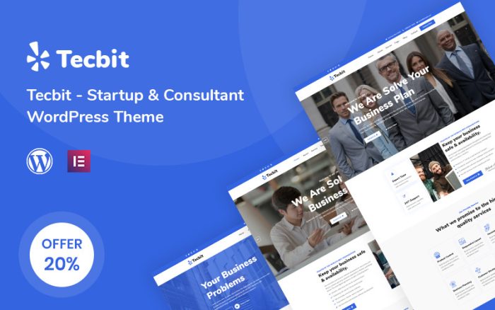 Tecbit - Mobil Uyumlu Başlangıç ve Danışman WordPress Teması