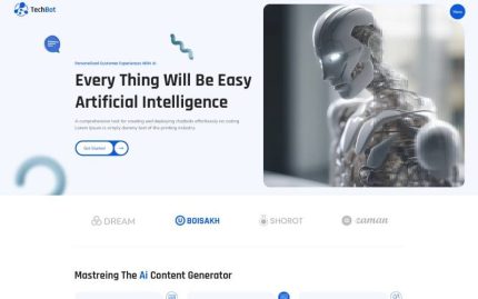 Techbot – Yapay Zeka ve Teknoloji WordPress Teması