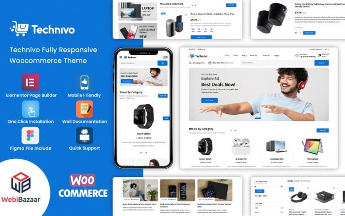 Technivo - Elektronik Mega Mağaza WooCommerce Teması