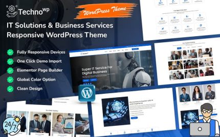 Technowp - BT Çözümleri ve İş Hizmetleri Mobil Uyumlu WordPress Teması