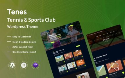 Tenes - Tenis Ve Spor Kulübü Wordpress Teması