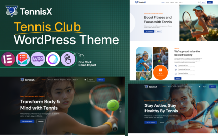 TennisX - Tenis ve Spor Kulübü WordPress Teması