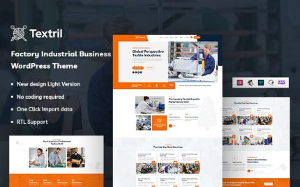 Textril - Fabrika Endüstriyel İş WordPress Teması
