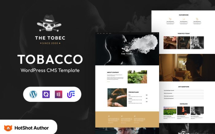 The Tobec - Purolar ve Tütün WordPress Elementor Teması