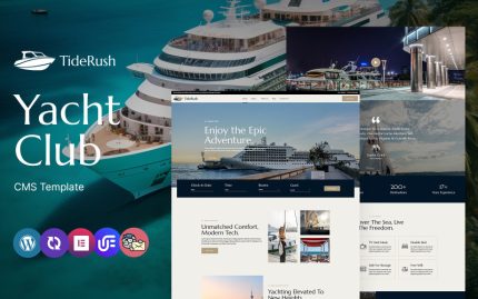 TideRush - Yat Kulübü Çok Amaçlı Mobil Uyumlu WordPress Teması