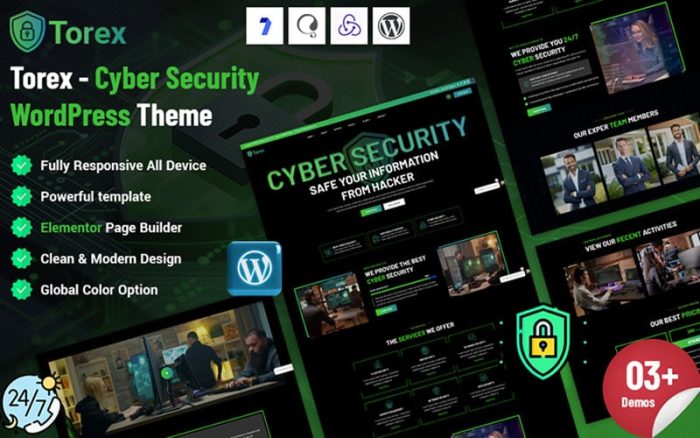 Torex bir Siber Güvenlik WordPress Temasıdır