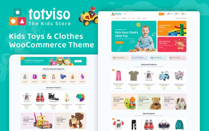 Totyiso - Modern Çocuk Oyuncakları ve Giysileri Mağazası WooCommerce Teması