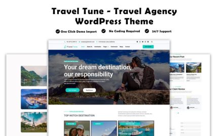Traveltune - Seyahat Acentesi WordPress Teması