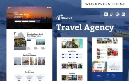 Traveza - Tur ve Seyahat Acentesi WordPress Elementor Teması