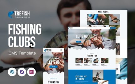 Trefish - Balıkçılık Kulübü Çok Amaçlı Mobil Uyumlu WordPress Teması