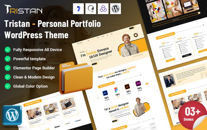 Tristan - Kişisel Portföy WordPress Teması