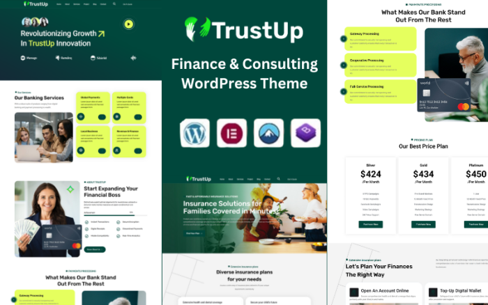 TrustUp-Finans ve Danışmanlık WordPress Teması