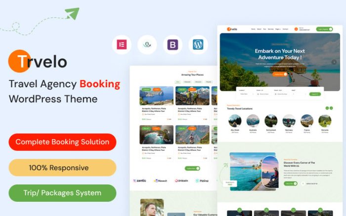 Trvelo - Tur ve Seyahat Acentesi Rezervasyon WordPress Teması