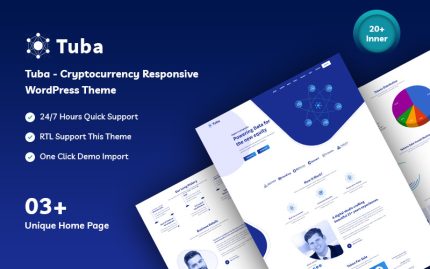 Tuba - Cryptocurrency Mobil Uyumlu WordPress Teması