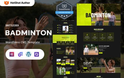 Tüy Top - Badminton Ligi ve Badminton Kulübü WordPress Elementor Teması