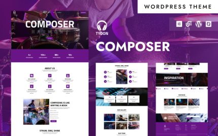 Tyoon - Müzisyen Portföyü ve Besteci Web Sitesi WordPress Elementor Teması