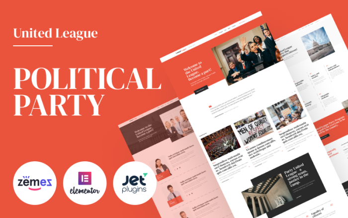 United League - Sağlam ve Güvenilir Politik Kampanya Teması WordPress Teması