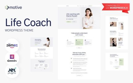 UpMotive - Yaşam Koçu WordPress Elementor Teması