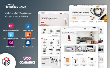 UrbanHome - Modern Mobilya, Ev ve Yaşam Tarzı WooCommerce Teması