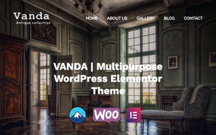 Vanda - Antika ve Eski Koleksiyon Çok Amaçlı WordPress Elementor Teması