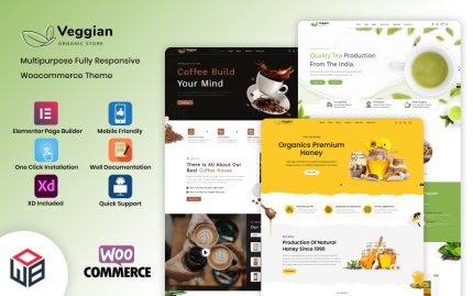 Veggian - Çok Amaçlı Bitkisel Çay, Kahve ve Bal WooCommerce Teması