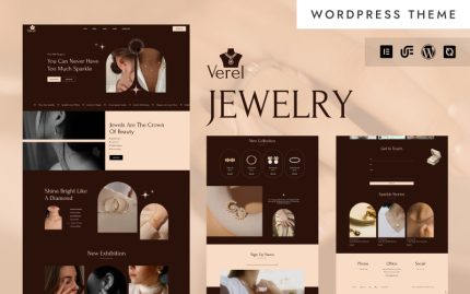 Verel - Zarif Mücevher Mağazası WordPress Elementor Teması