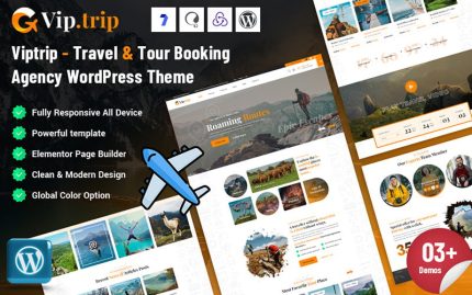 Viptrip - Seyahat ve Tur Rezervasyon Ajansı WordPress Teması