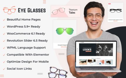 Vision - Gözlük Mağazası WooCommerce Elementor Teması