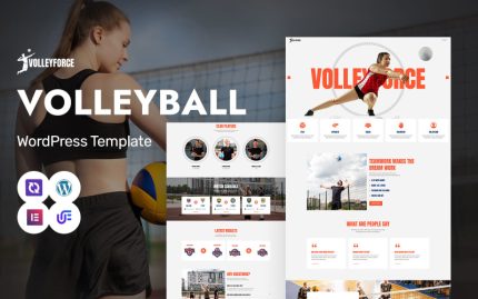 VolleyForce - Voleybol Eğitimi, Spor Kulübü ve Maç Planlaması WordPress Elementor Teması