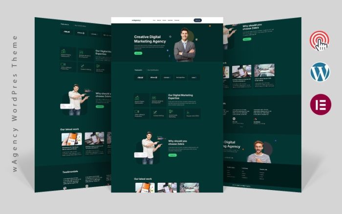 wAgency - Yaratıcı Ajans Elementor WordPress Teması