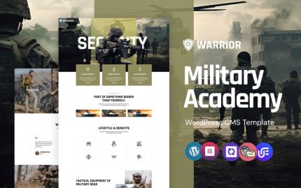 Warrior - Askeri Akademi ve Ordu Eğitimi WordPress Elementor Teması