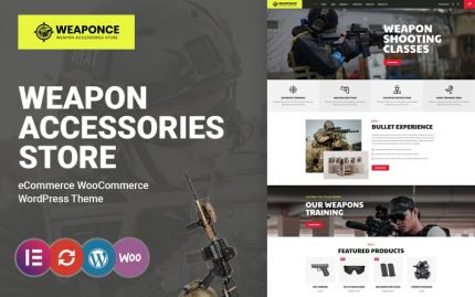 Weaponce - Silah Eğitimi, Atış Kulübü ve WooCommerce Teması
