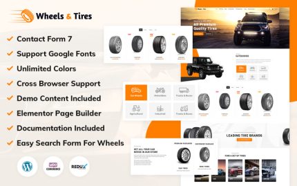 Wheels & Tire - Modern Lastik ve Jant WooCommerce Elementor Teması