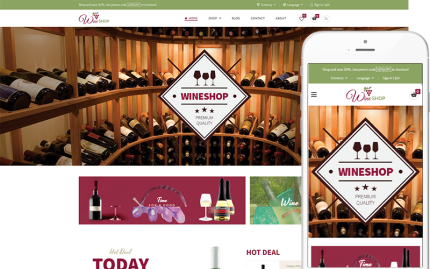 WineShop - Şarapçı, Şaraphane ve Bağ Temalı WooCommerce E-Ticaret Teması