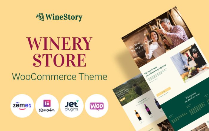 WineStory - Gerçek ve Cazibeli Şarap Üretim Yeri WooCommerce Teması