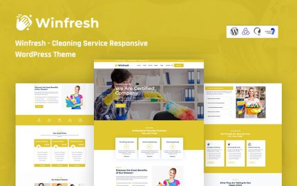 Winfresh - Mobil Uyumlu Temizlik Hizmeti WordPress Teması