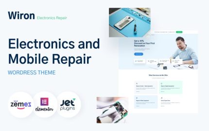 Wiron - Elektronik ve Mobil Onarım Teması WordPress Teması