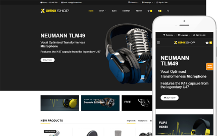 Xerox Shop - Ses Mağazası WooCommerce Teması