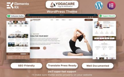 Yoga Bakımı - Yoga ve Meditasyon WordPress Elementor Teması