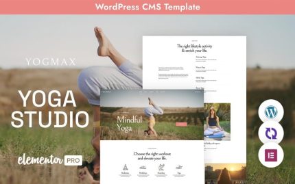 Yogmax - Yoga Stüdyosu Çok Amaçlı Mobil Uyumlu WordPress Teması