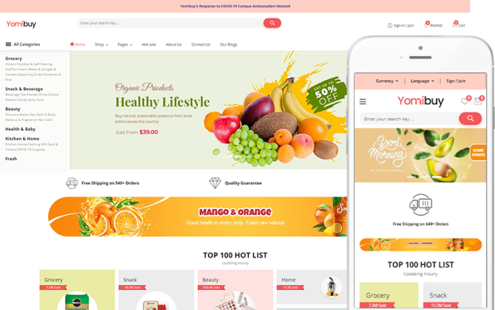 Yomibuy - Bakkal ve Süpermarket WooCommerce Teması