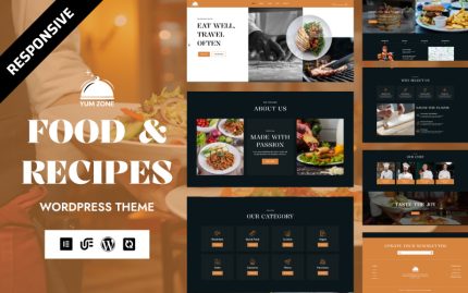 Yum Zone - Tarifler ve Yemek Pişirme İpuçları WordPress Elementor Teması