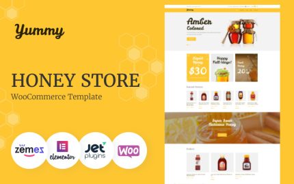 Yummy - Honey Mağazası WooCommerce Teması