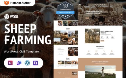 Yün - Koyun Çiftliği, Çiftlik ve Sığır Çiftliği WordPress Elementor Teması