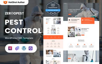 ZerooPest - Konut ve Ticari Haşere Kontrolü WordPress Elementor Teması