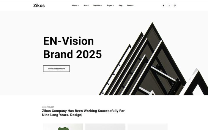 Zikos - Minimal ve Protfolio WordPress Teması